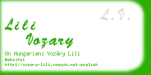 lili vozary business card